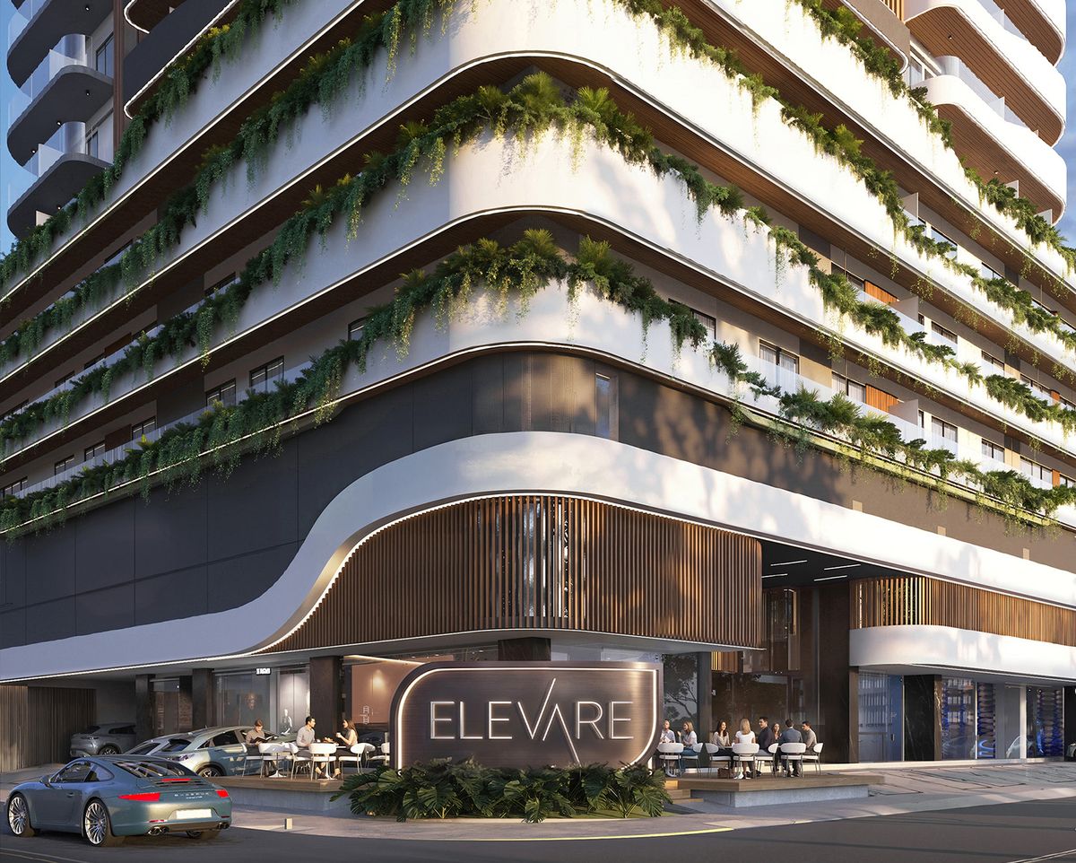 Render de la torre ELEVARE en Equipetrol